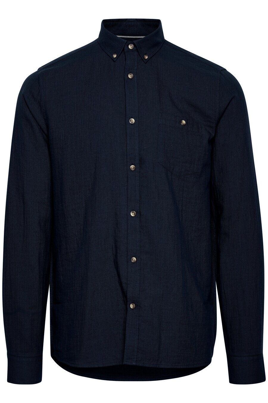 

Повседневная рубашка !Solid Regular fit Button Up Shirt, темно-синий