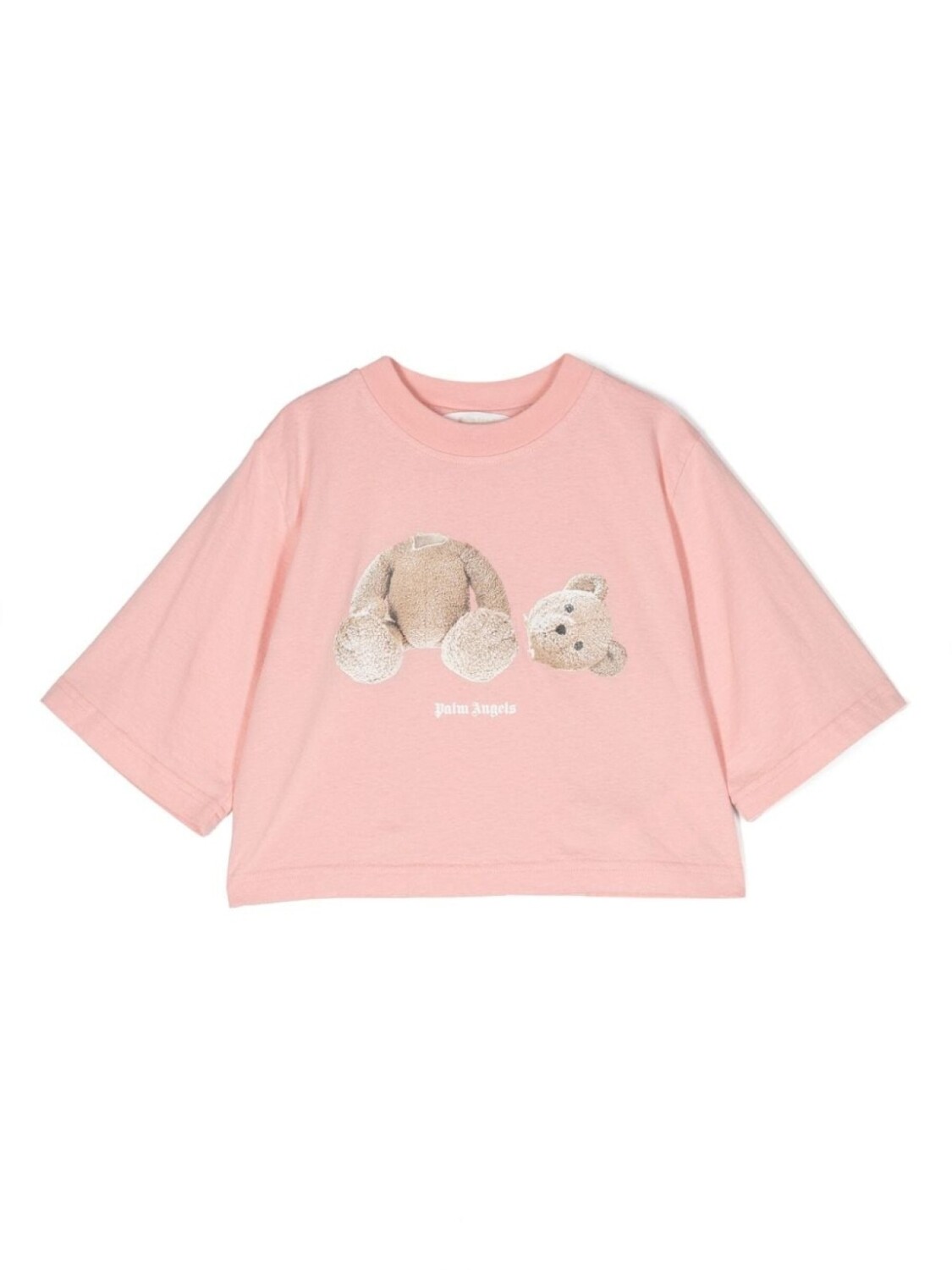 

Palm Angels Kids укороченный топ с принтом Teddy Bear, розовый