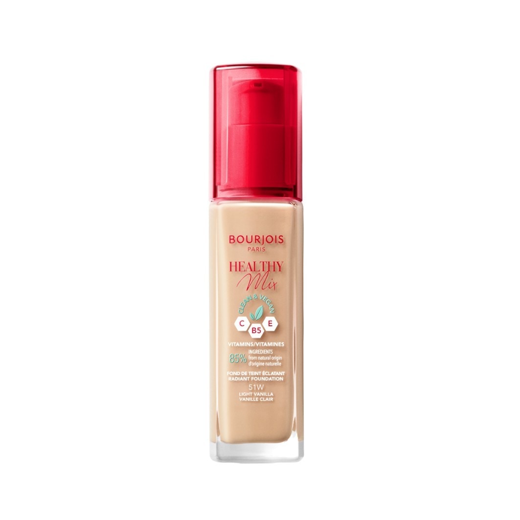 

Тональный крем для лица healthy mix foundation Bourjois, 51 light vanilla, объем 30 мл