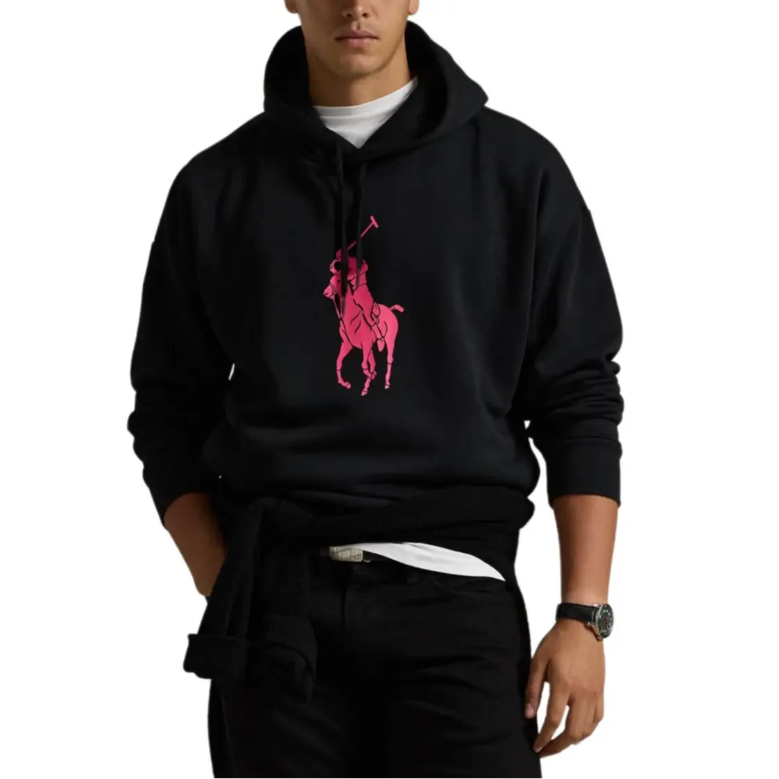 Толстовка с принтом Big Pony Polo Ralph Lauren, черный — фото 4