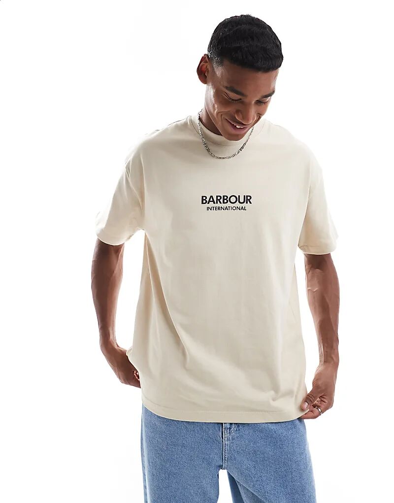 

Футболка Formula большого размера в камне Barbour International