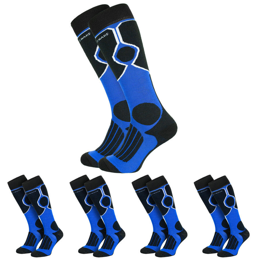 

BLACK SNAKE 4 пары функциональных носков | Горнолыжные носки | Женские и мужские | Чёрно-синие