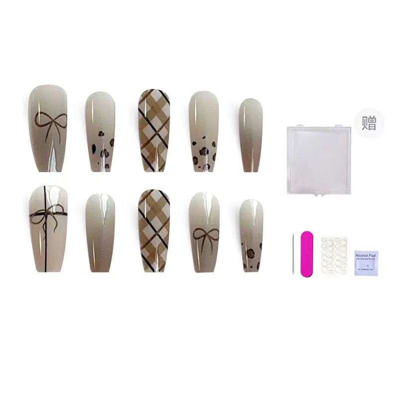 

Искусственные ногти для женщин ORANOT, Long Ladder M, Suitable For Chubby Hand[Includes Storage Box]16-12-13-12-9