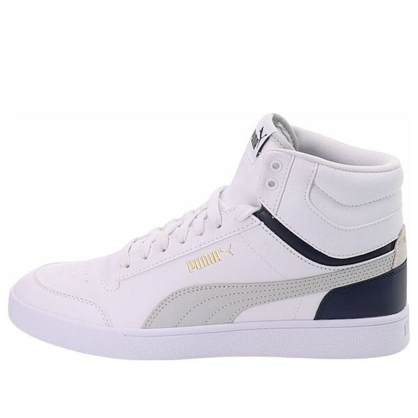 

Кроссовки shuffle mid 'white grey peacoat' Puma, белый