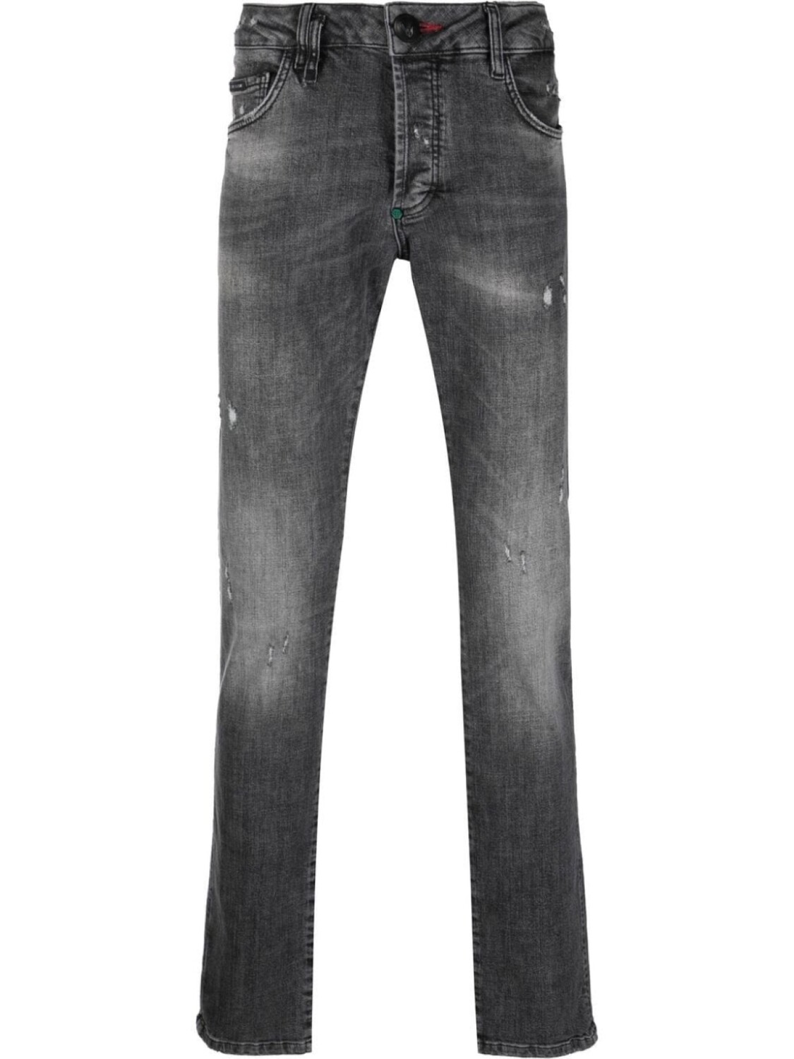 

Philipp Plein прямые джинсы Destroyed, серый