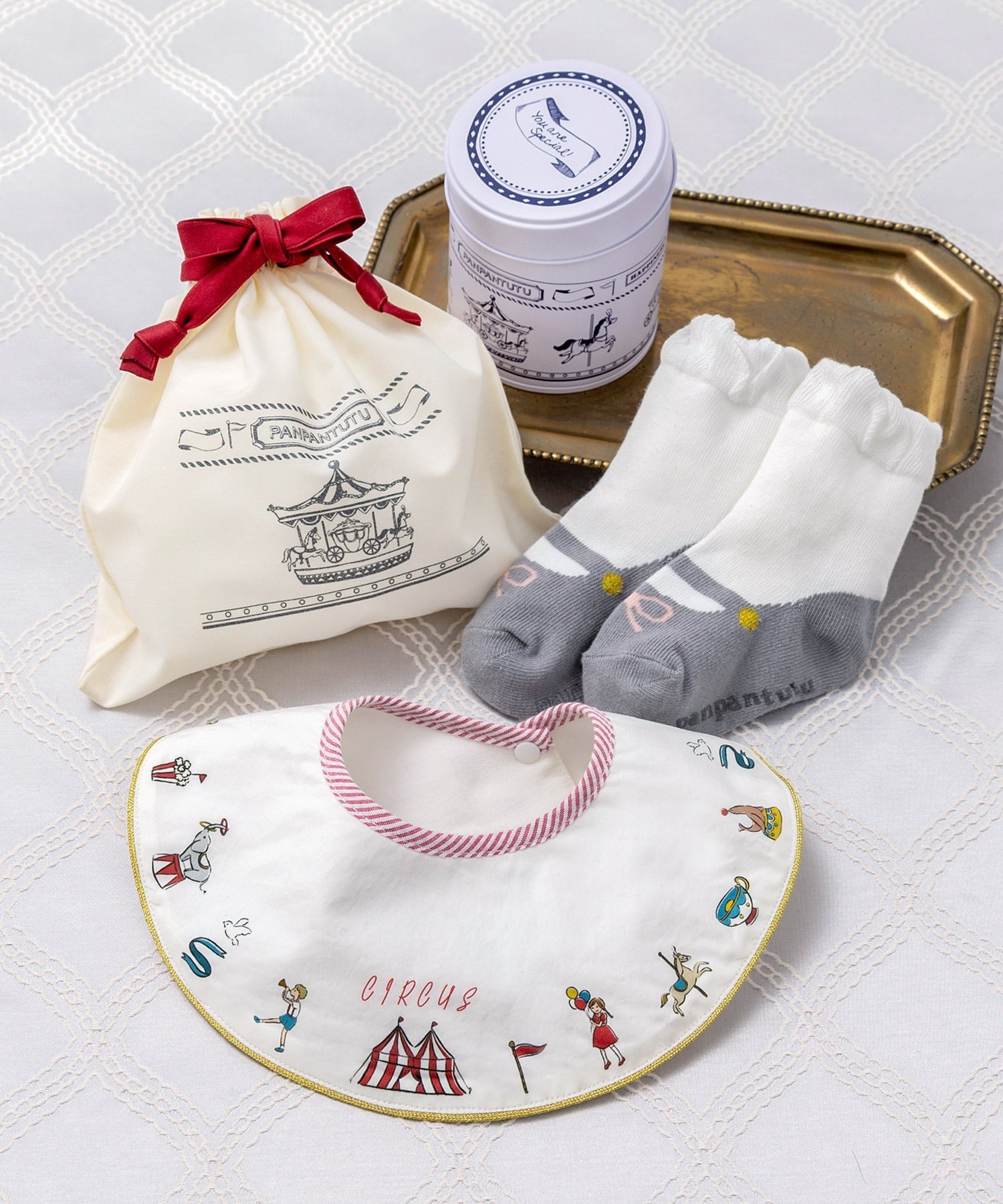 Набор из 4 предметов для детского душа "Petit Jewel Can" Panpantutu, Circus