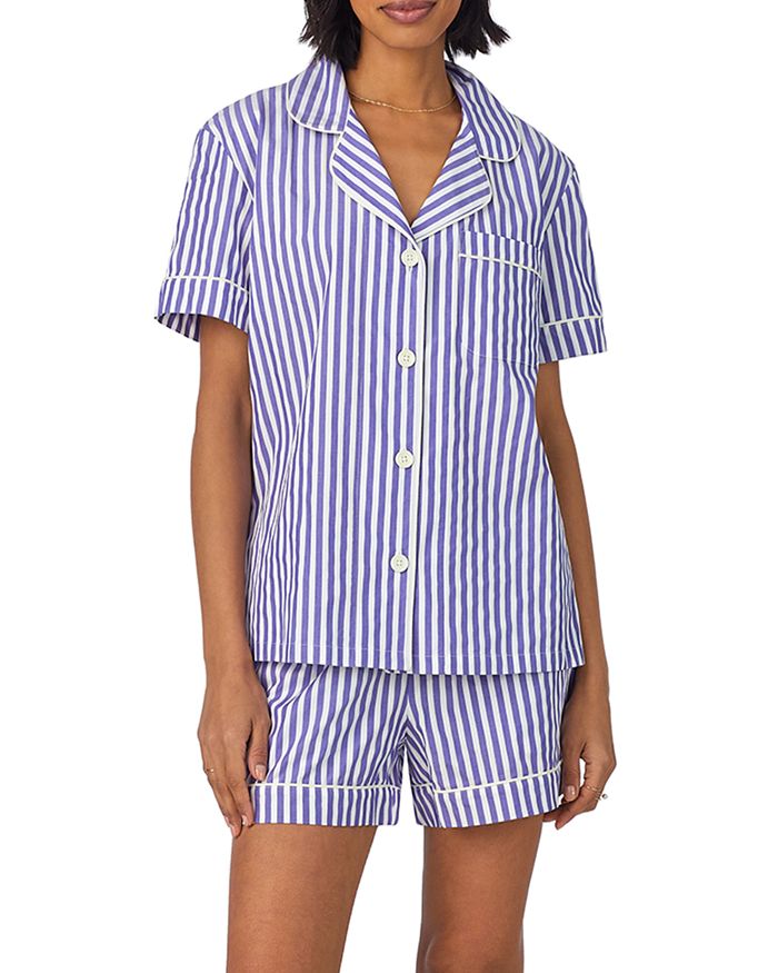 

Пижамный комплект BedHead с коротким рукавом и полоской BedHead Pajamas, синий