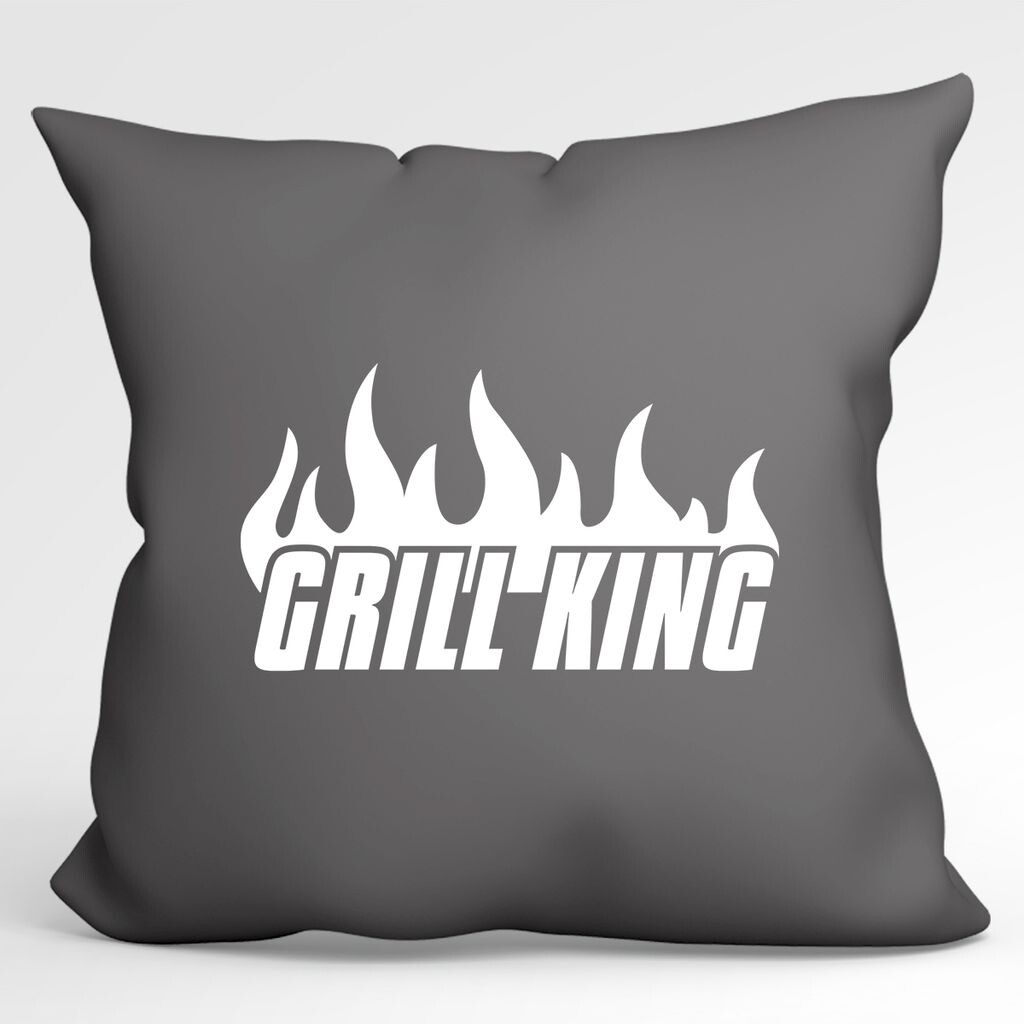 

Декоративная подушка Huuraa Grill King Flames с наполнителем 40х40см Серый Сталь с мотивом для всех мастеров гриля Hellweg Druckerei