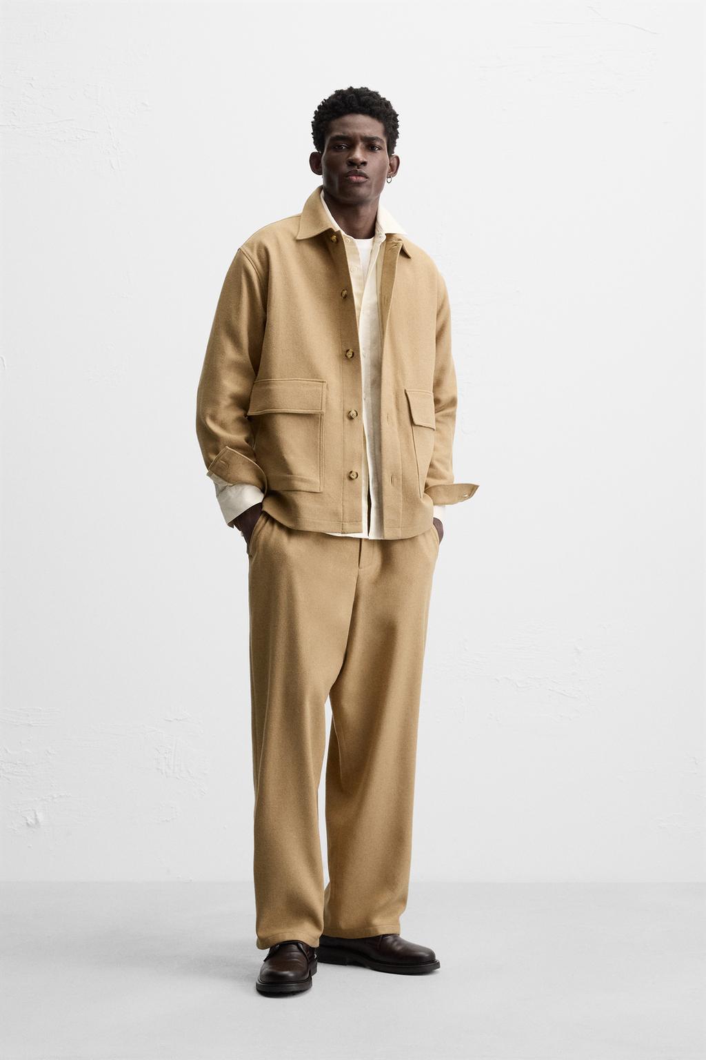 

Куртка оверсайз кроя ZARA, кэмел
