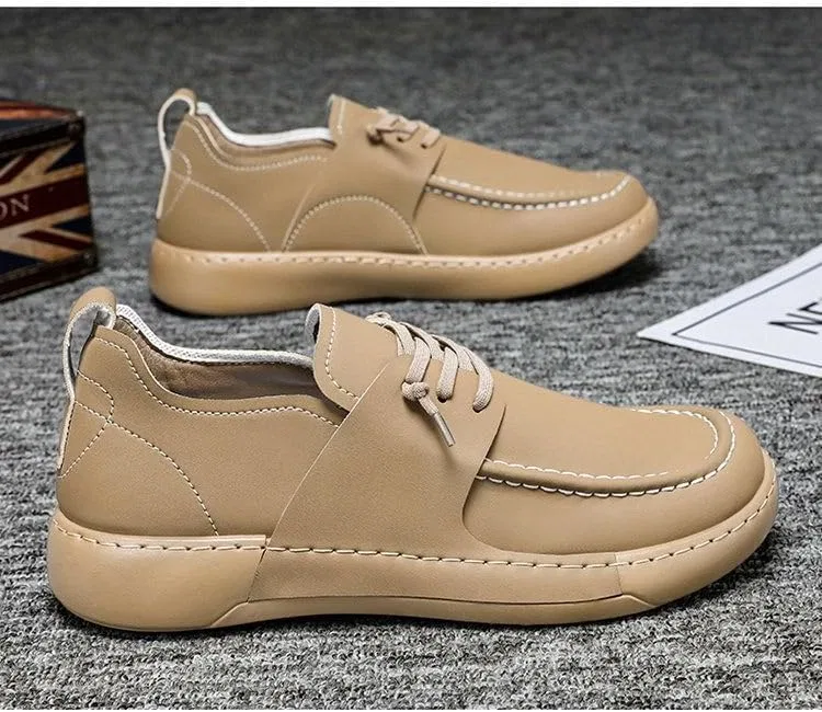 Мужские лоферы на плоской подошве, Khaki HoaloX — фото 2