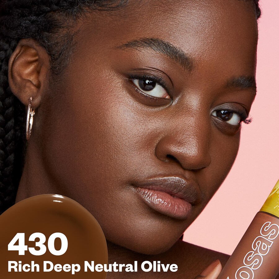 Тональный крем Revealer Skin-Improving Foundation SPF 25 с гиалуроновой кислотой и ниацинамидом Kosas, 1 oz /30 mL, Rich Deep Neutral Olive 430 — фото 3