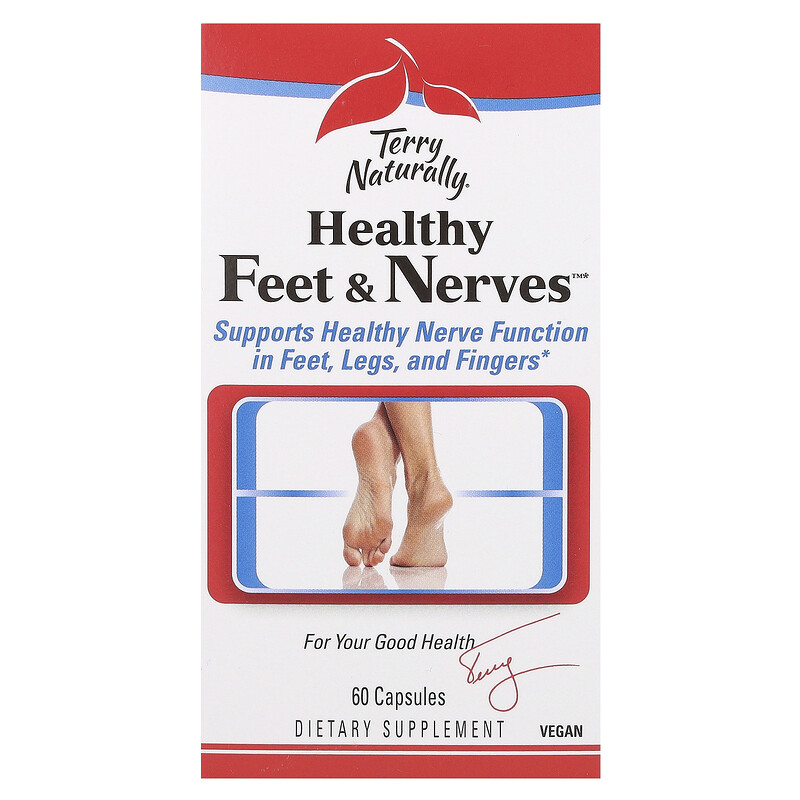 

Terry Naturally, Healthy Feet & нервной системы, 60 капсул