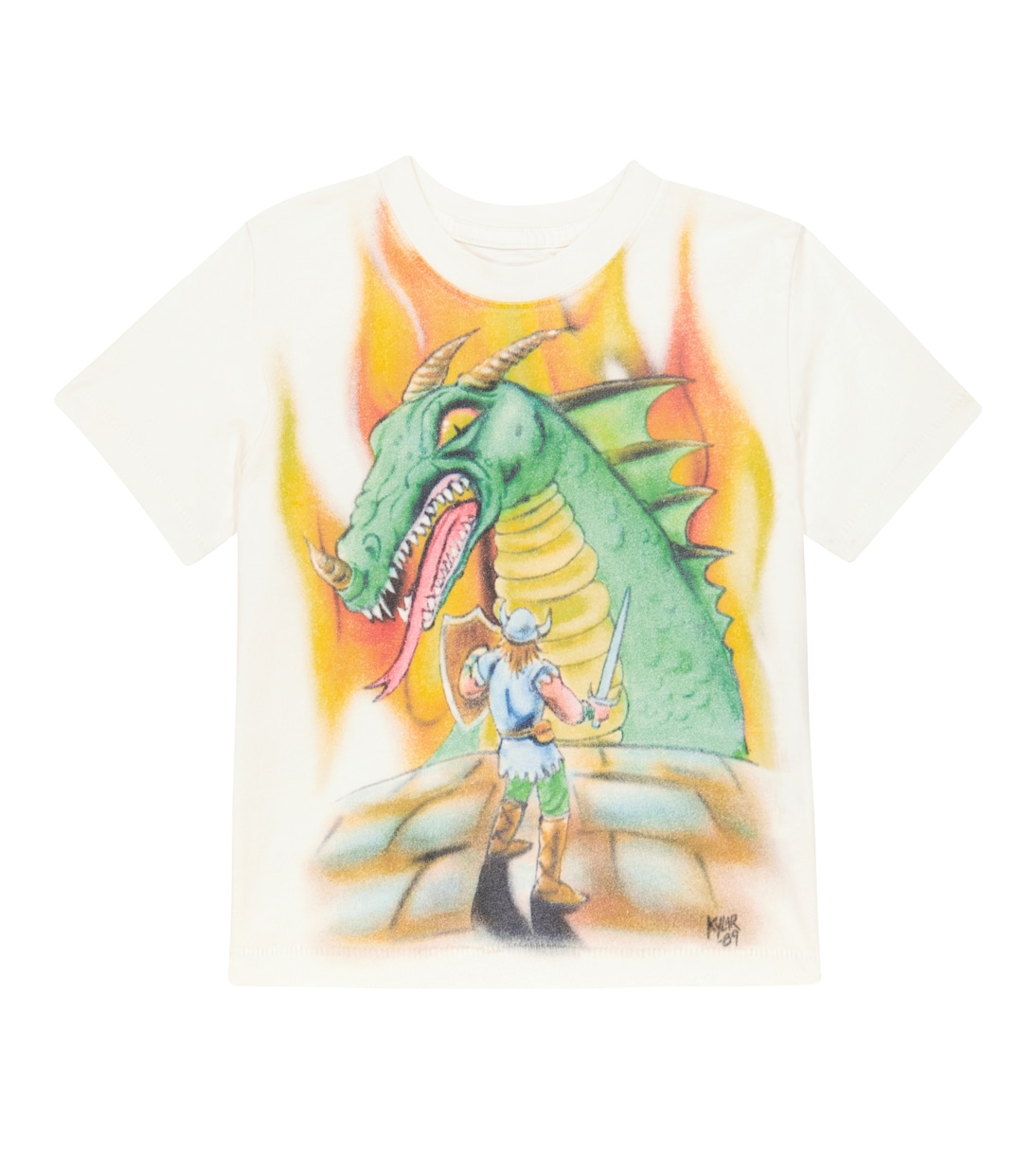 

Футболка из хлопка с принтом ERL Kids, белый