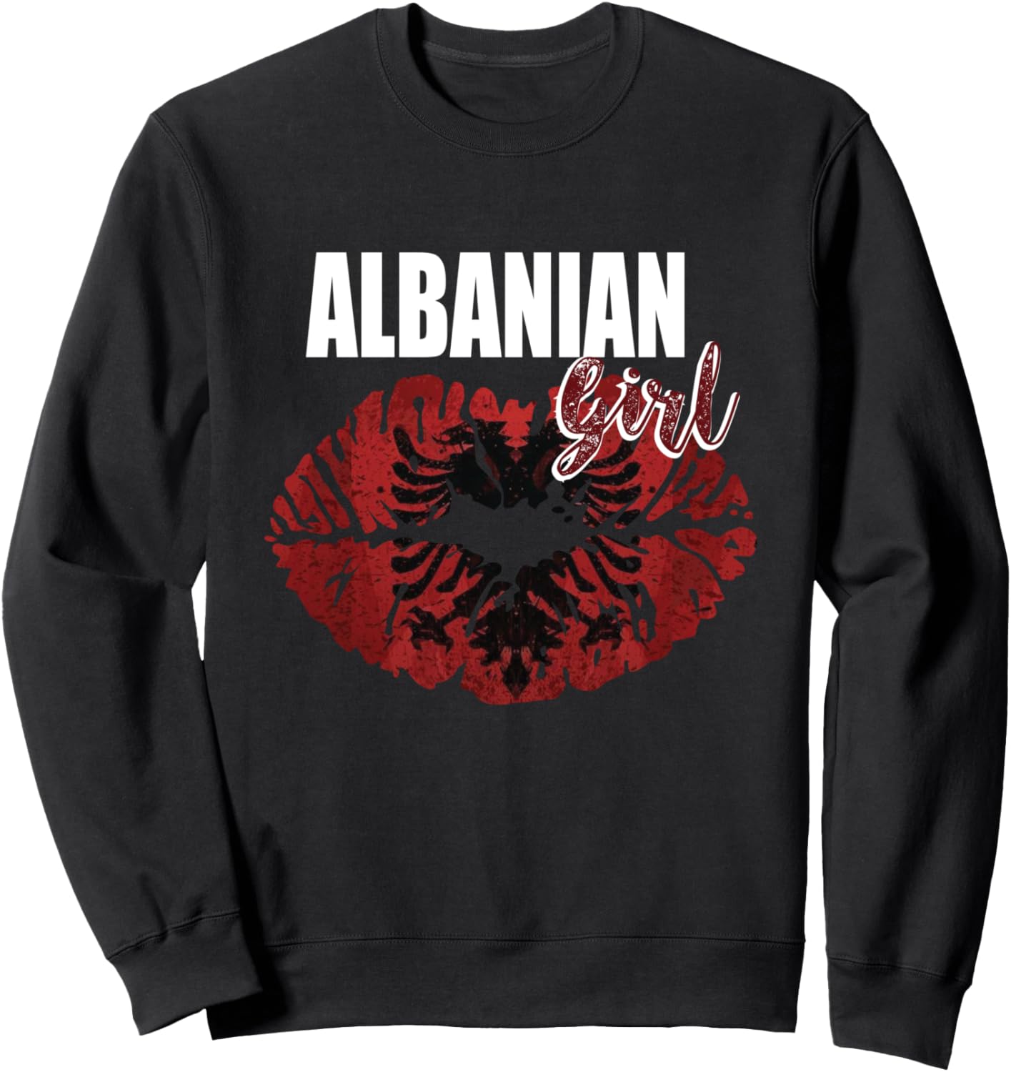

Албанская девушка с орлом и флагом, подарок, Косово, албанская толстовка Proud Albanian Clothing, черный
