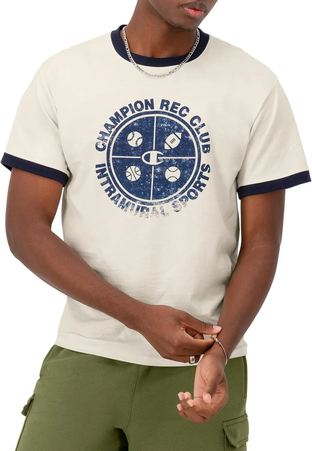 

Футболка Champion, мужская, хлопковая, с принтом