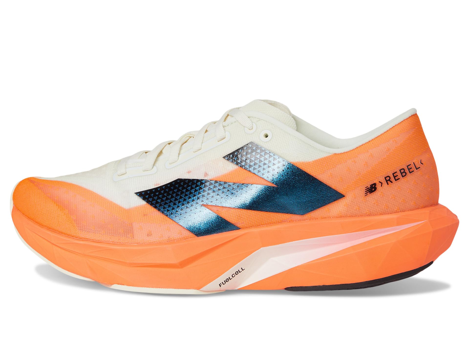 Кроссовки New Balance FuelCell Rebel v4, цвет Hot Mango/Angora/Black — фото 4