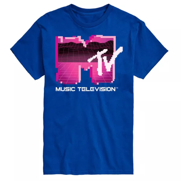 

Футболка с логотипом MTV Retro Gamer Big & Tall Licensed Character, синий