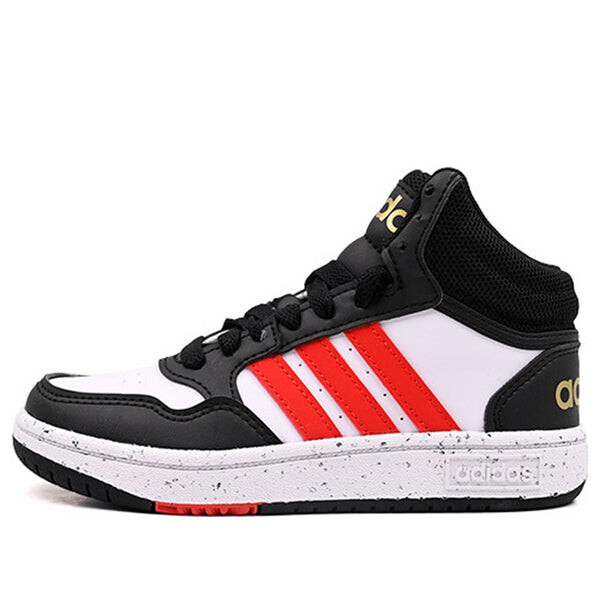 

Кроссовки hoops mid 'black white vivid red' Adidas, белый
