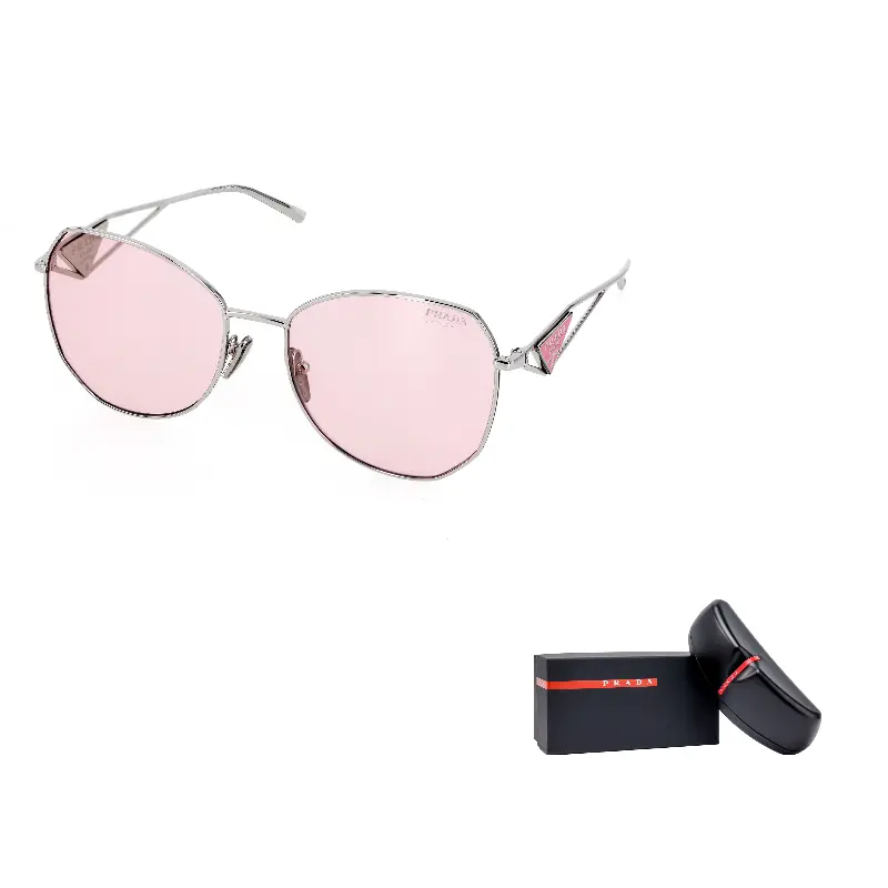 

Солнцезащитные очки Prada женские, серебряный / розовый