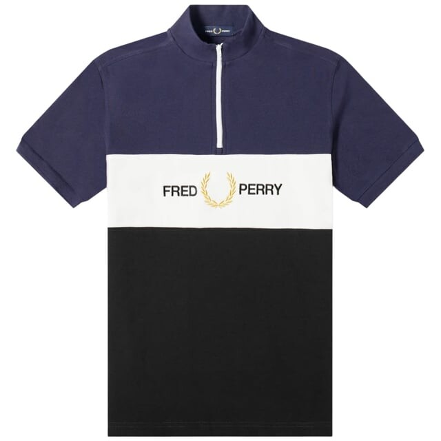 

Рубашка-Поло с воротником-воронкой и молнией Fred Perry, синий