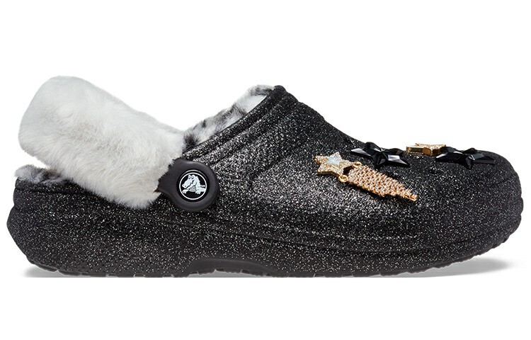 Шлепанцы и сланцы Crocs Classic Lined Clog 'Disco Glitter' — фото 2