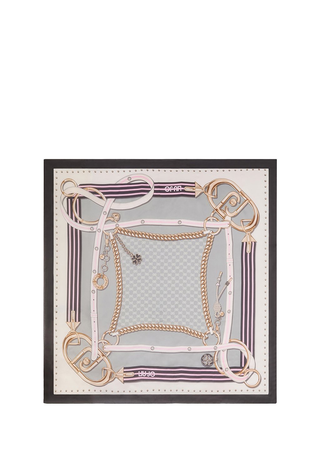 

Шарф STRIPED TAPE LIU JO, черный