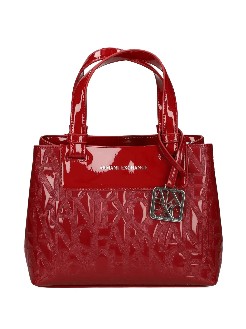 

Тисненая сумка-тоут Armani Exchange, красный