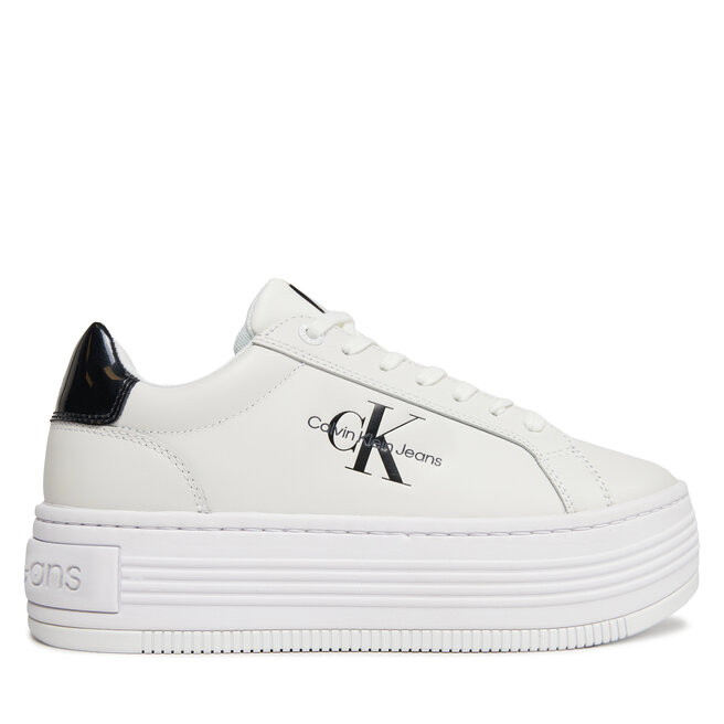 

Кроссовки Calvin Klein Jeans Bold Platf Low Lace Lth Ml Met YW0YW01431 Bright White/Black 01W, белый