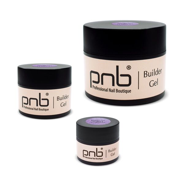 Конструирующий гель UV/LED, фиолетовый, звездная пыль, 50 мл Pnb Builder gel, цвет purple stardust — фото 4
