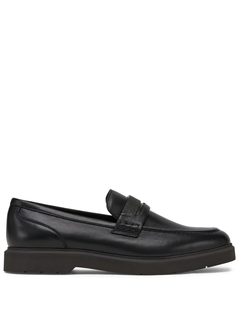 Лоферы с кристаллами Brunello Cucinelli, черный