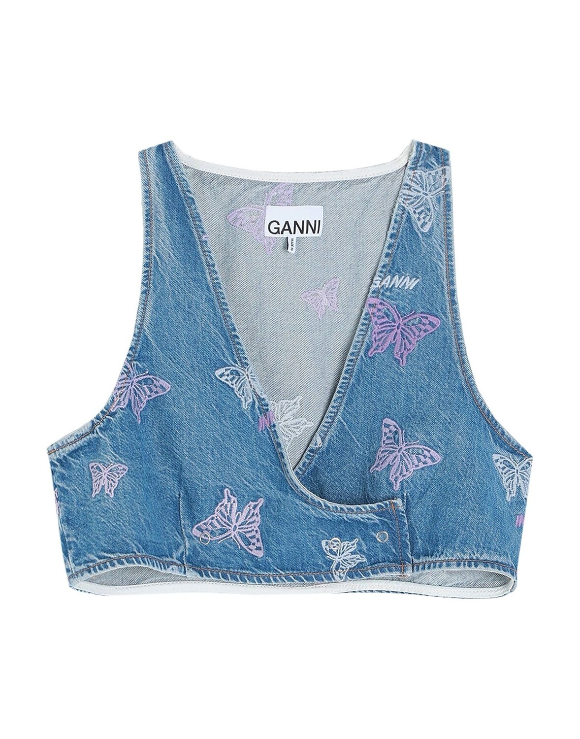 

Топ Ganni, синий