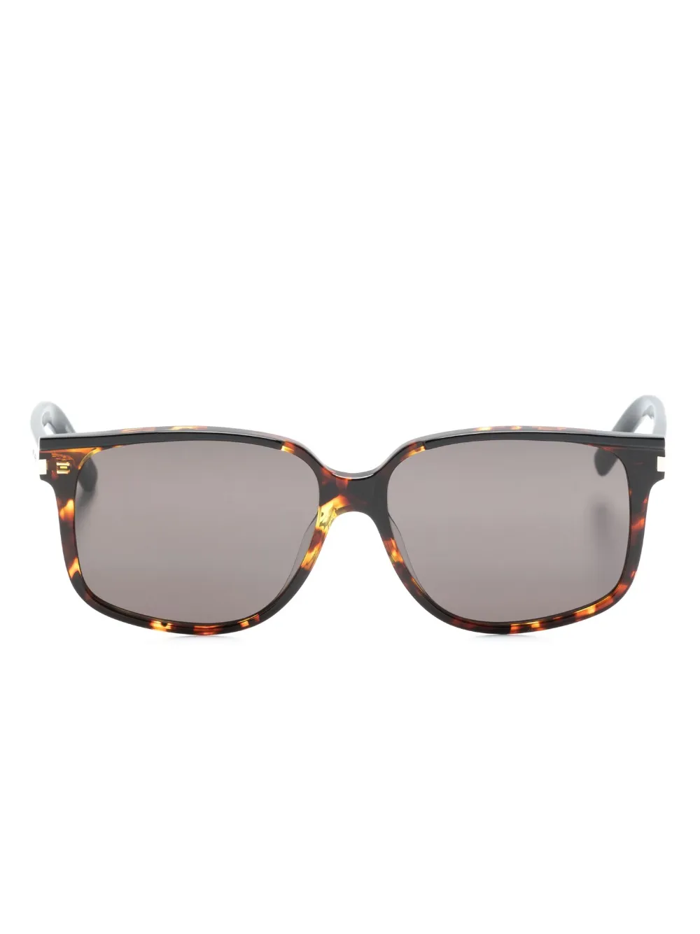 

Солнцезащитные очки черепаховой расцветки Saint Laurent Eyewear, коричневый