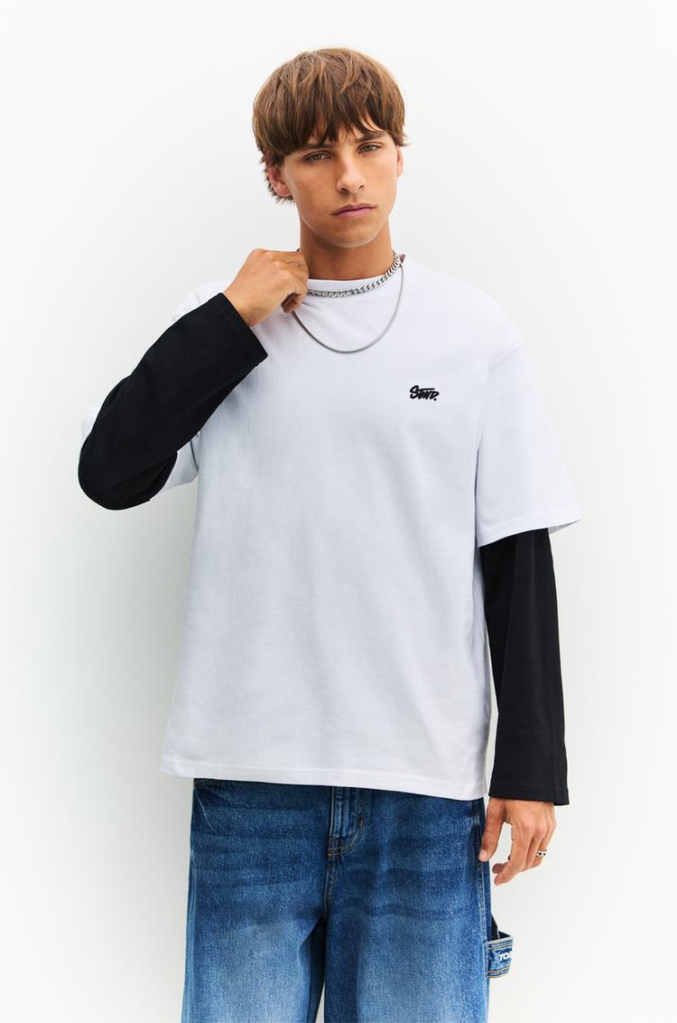 

Футболка с логотипом stwd Pull And Bear, белый