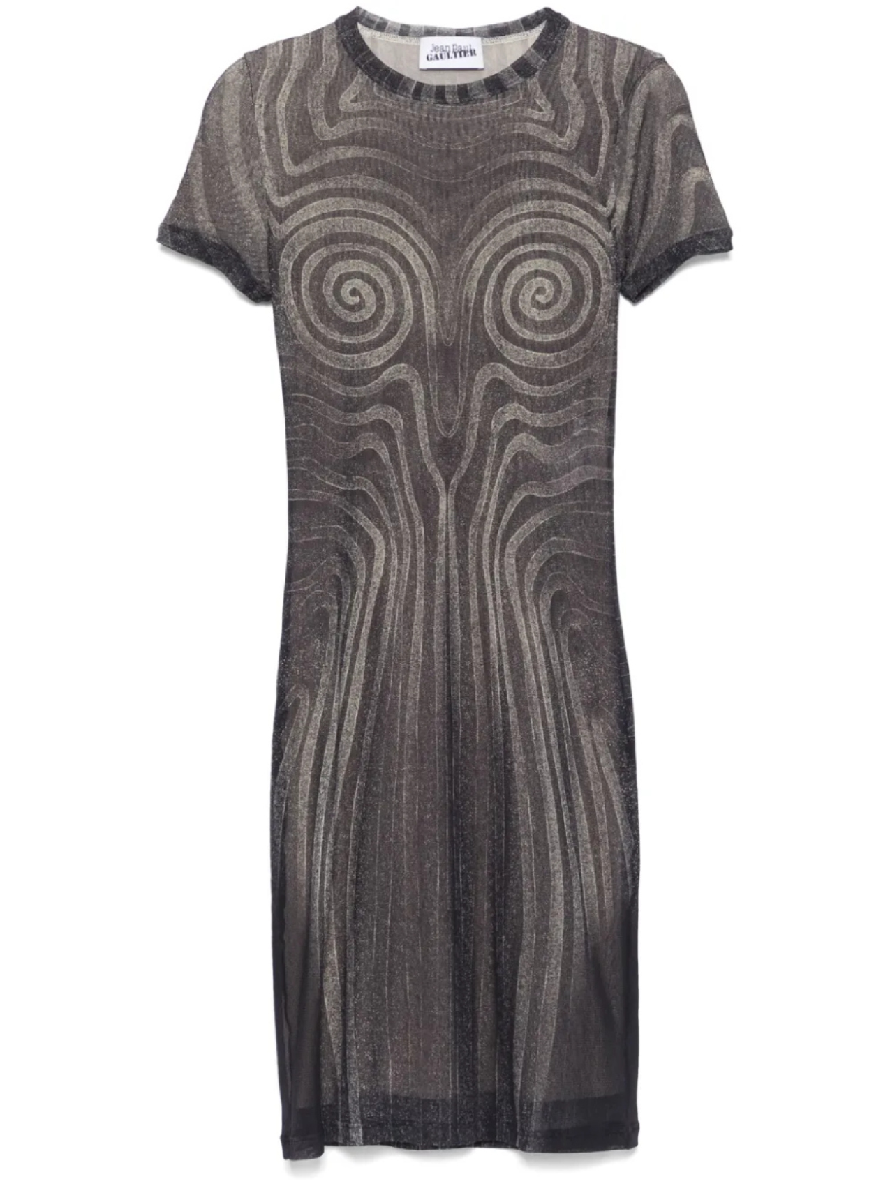 

Jean Paul Gaultier платье мини Spiral, черный