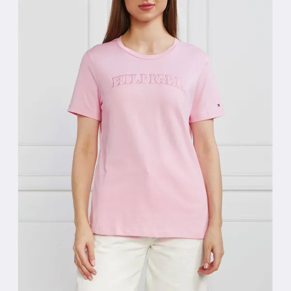 

Футболка обычного кроя в тон Tommy Hilfiger, розовый