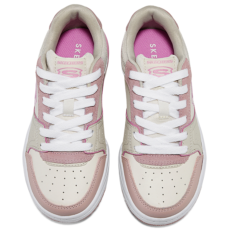 Skechers Kids Кроссовки для скейтбординга STREET GIRLS с низким верхом, нескользящие, розовые, бежевые, детские — фото 4
