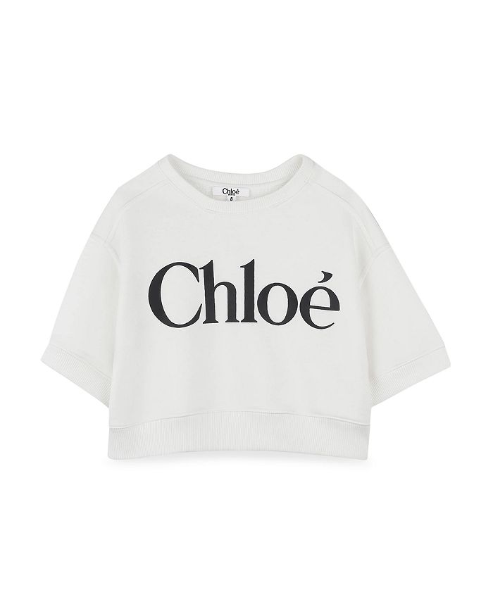 

Детский свитшот для девочек - малышки, подростки Chloé, слоновая кость/кремовый