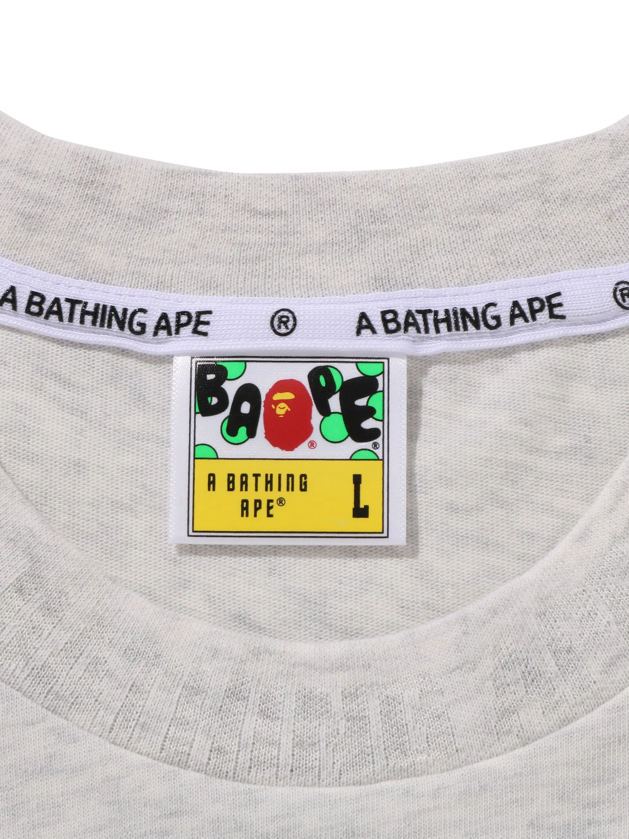Футболка Ape Head с вышитым логотипом A Bathing Ape, серый — фото 4