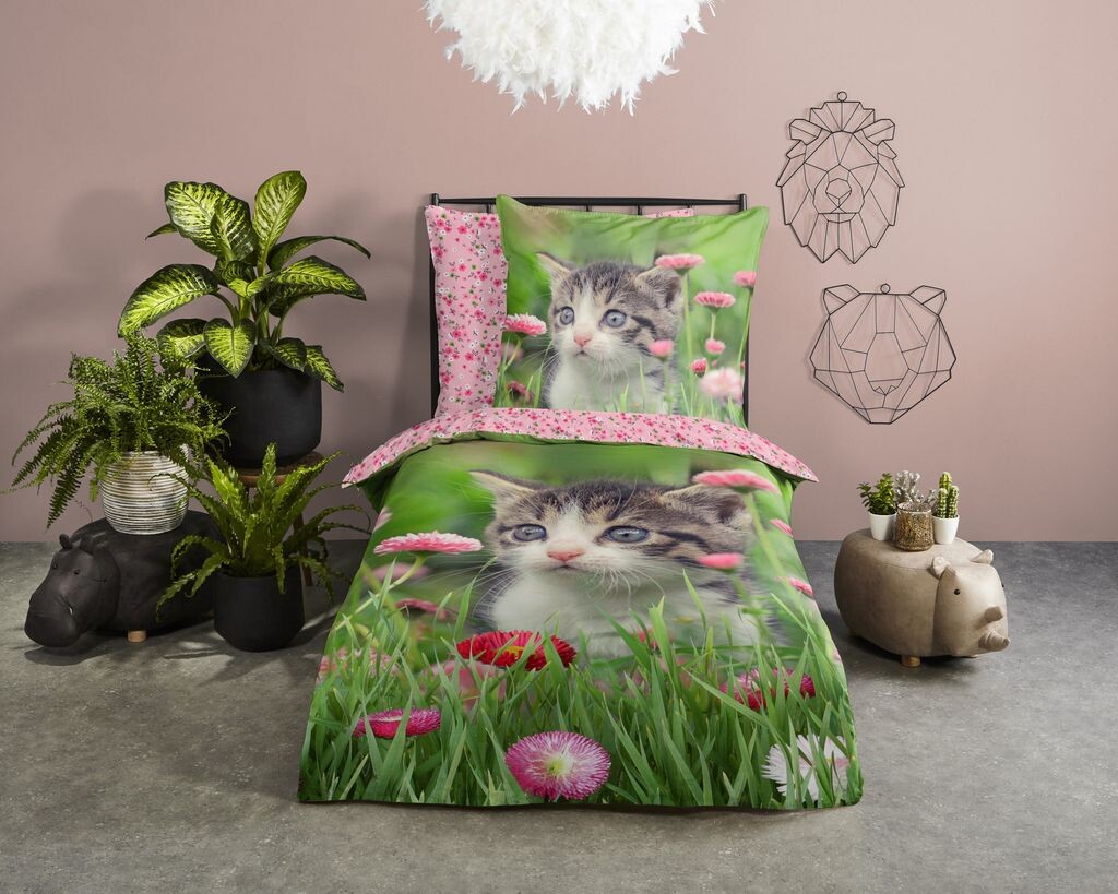 

Детское постельное белье Good Morning с котиком - 135х200 - 100% хлопок Muller Textil