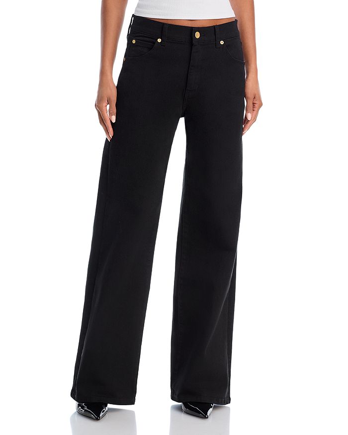 

Sagit High Rise Wide Leg Jeans in Black — Джинсы Sagit с высокой посадкой и широкими штанинами в черном цвете Kobi Halperin, черный