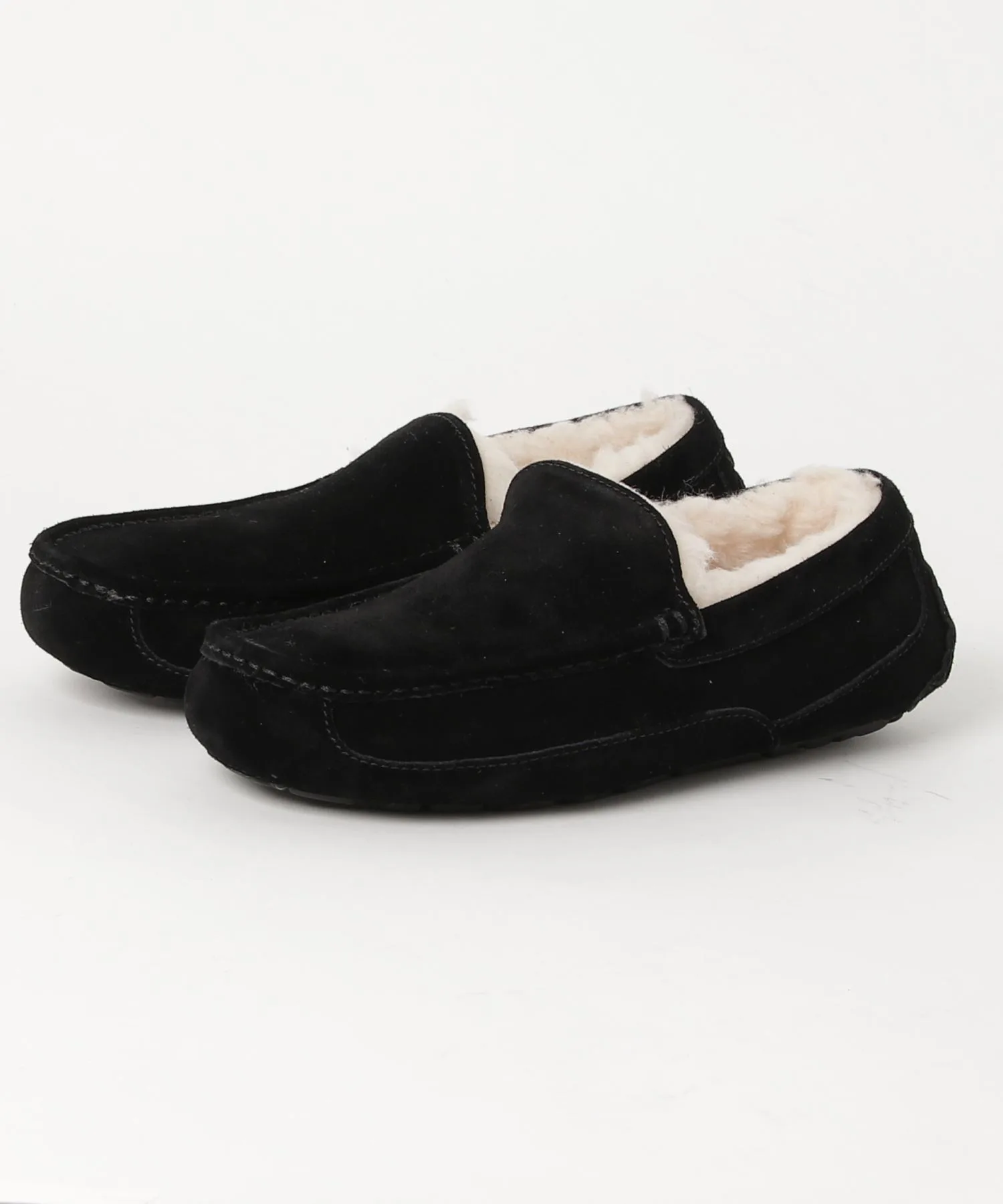 Мужские мокасины из замши UGG Ascott2 чёрные