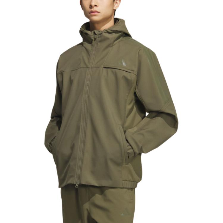 Adidas Куртка мужская армейского зеленого цвета Army Green — фото 3