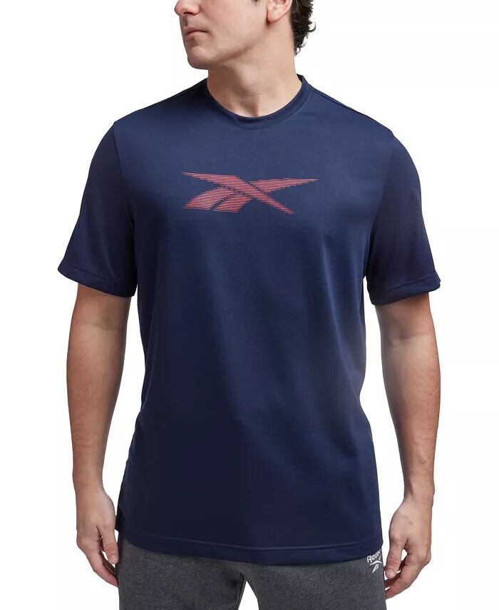 

Мужская футболка с коротким рукавом и графическим логотипом Vector Performance Reebok, синий