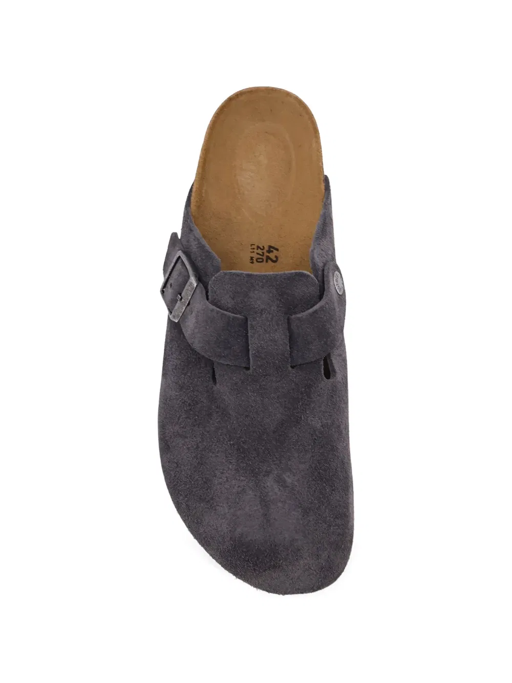 Замшевые сандалии с регулируемой пряжкой Birkenstock, серый — фото 4