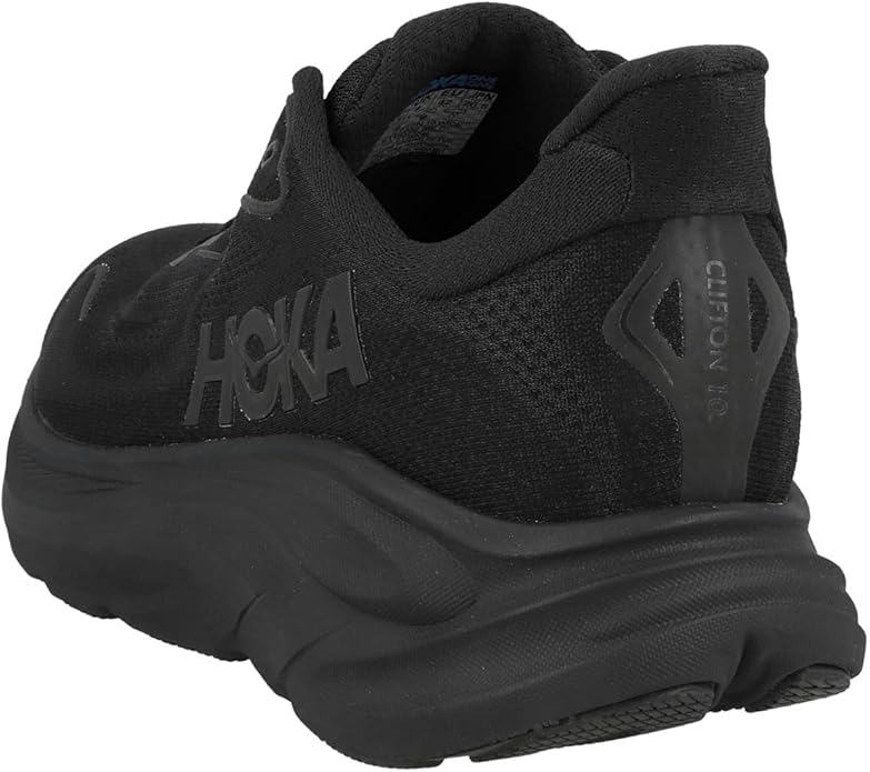 Женские дорожные беговые кроссовки Hoka One Clifton 10 черные — фото 3
