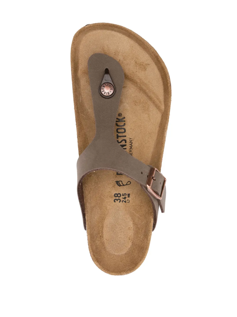 Сандалии с Т-образным ремешком Birkenstock, коричневый — фото 4