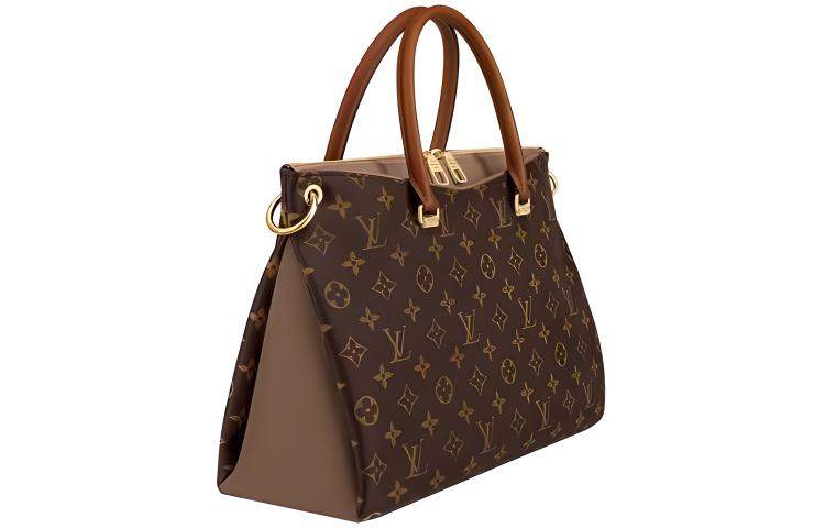 LOUIS VUITTON Pallas Canvas Coated, Calfskin Legend, женская коричневая сумка через плечо Regular — фото 3