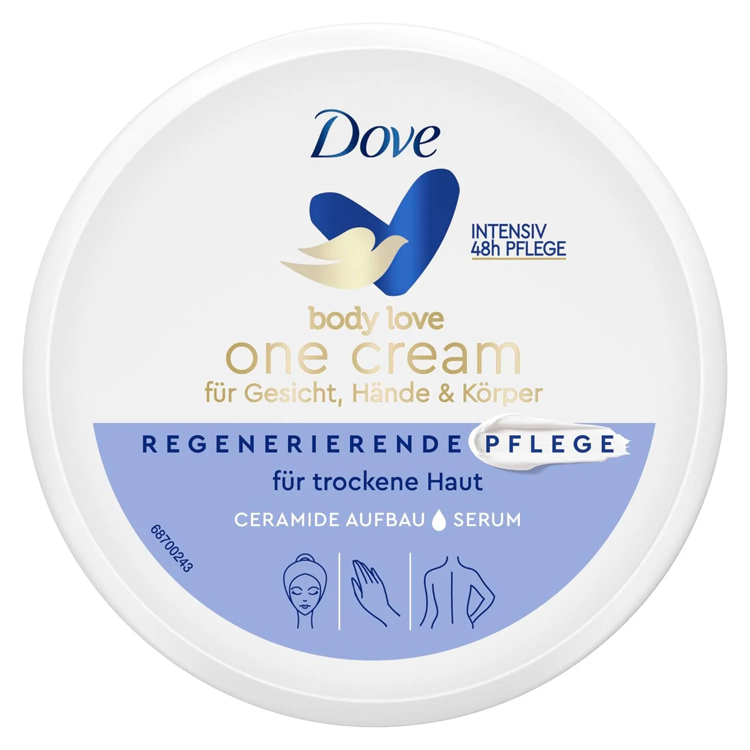 Крем для тела Dove Body Love One Cream Regenerating Care для сухой кожи 6 x 250 мл Dove — фото 2
