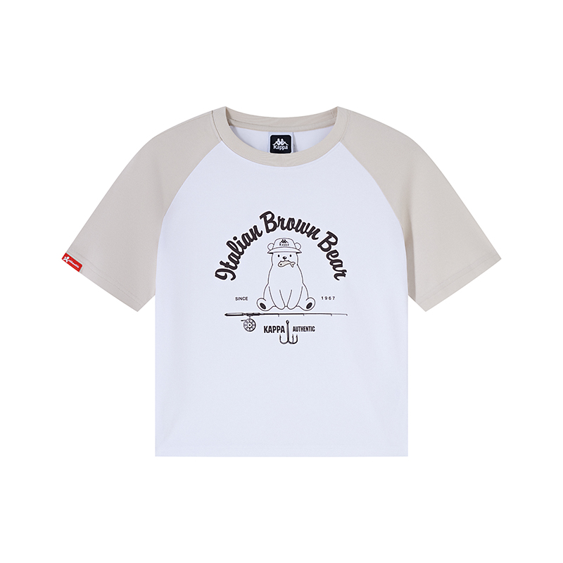 

Женская белая летняя футболка Kappa, White-001