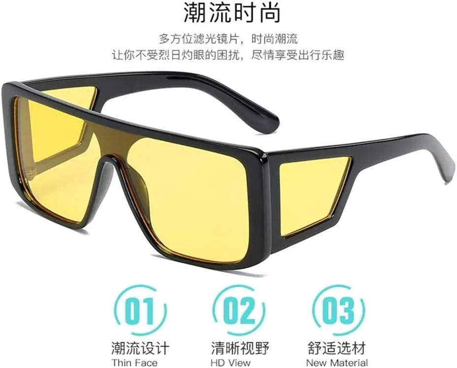 

Большие прямоугольные солнцезащитные очки в винтажном стиле для мужчин и водителей, модные женские очки в крупной оправе с защитой от УФ-излучения UV400 KTUCN, C1